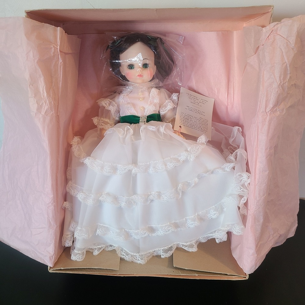 Vtg Madame Alexander Gone With The Wind Scarlett‎ OHara Doll Lace Gown 1590